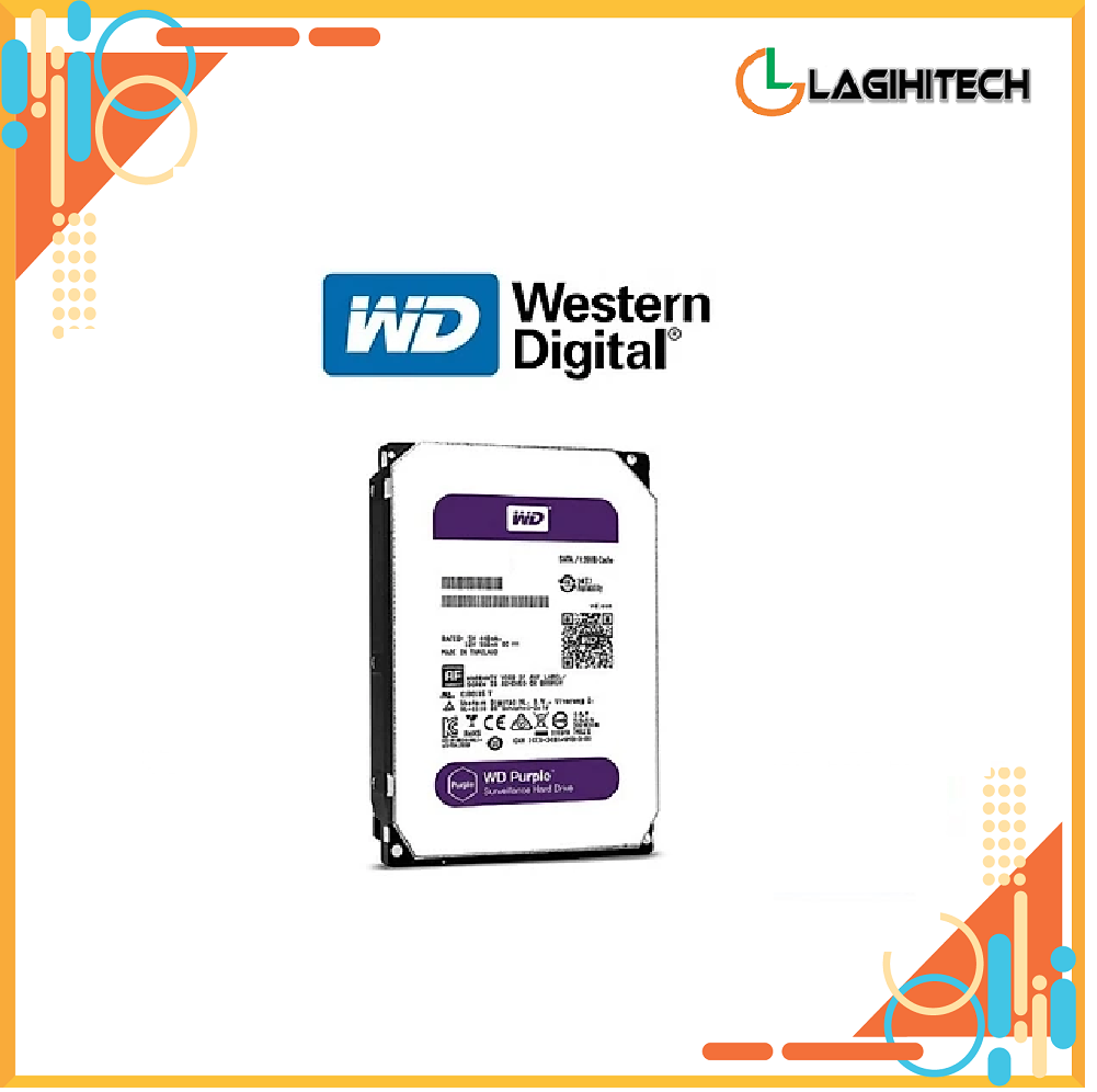 Ổ Cứng HDD Western Digital Purple 6TB 3.5 inch Sata 3 - Hàng Nhập Khẩu