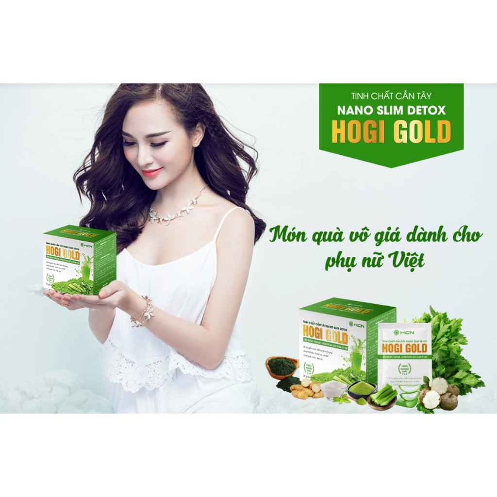 Tinh chất cần tây Nano slim detox cần tây Hogi Gold