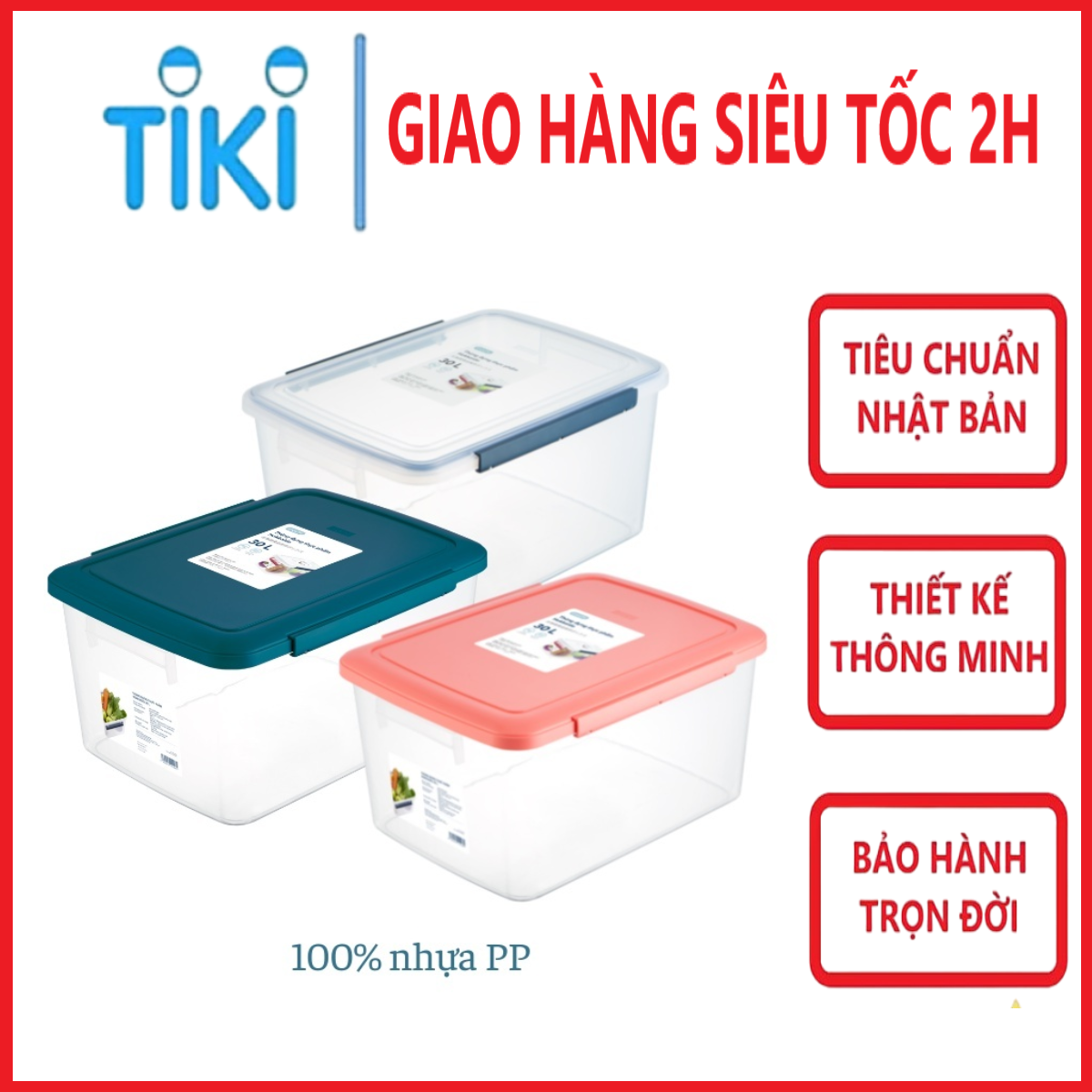 Thùng Đựng Thực Phẩm Hokkaido 10L-18L-30L Chính Hãng Inochi