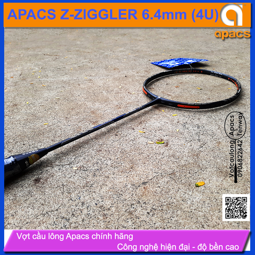 [Vợt cầu lông Apacs Z-Ziggler Dark Blue - 4U] Thân đũa công nghệ mới, màu sơn mới cực đẹp