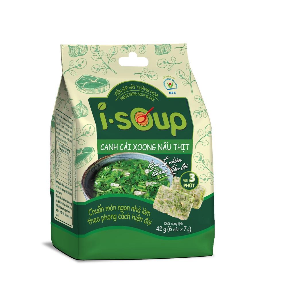 Canh cải xoong nấu thịt ăn liền I-Soup 42g -Công nghệ Nhật Bản