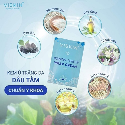 KEM Ủ TRẮNG DA DÂU TẰM  DƯỢC MỸ PHẨM VISKIN