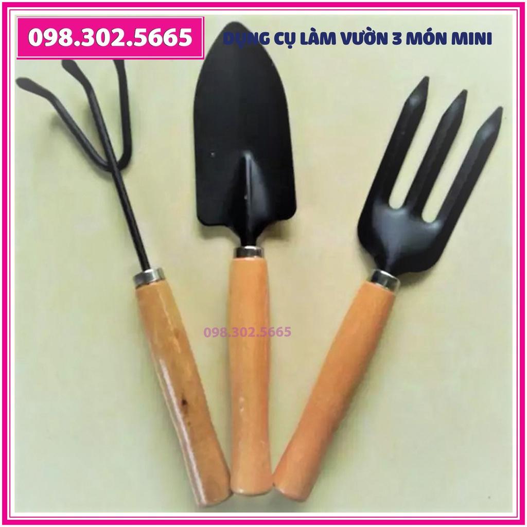 Bộ dụng cụ làm vườn 3 món mini Loại 1 - Nhỏ gọn, thuận tiện, dễ dàng sử dụng