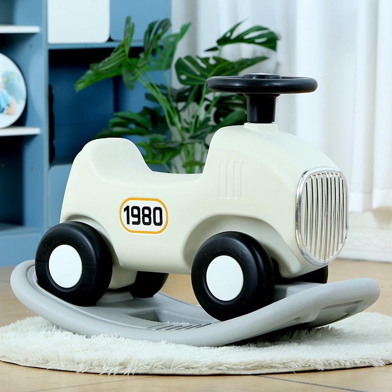 Ngựa bập bênh ô tô bập bênh đa năng 2in1 phát nhạc cho bé Savakids