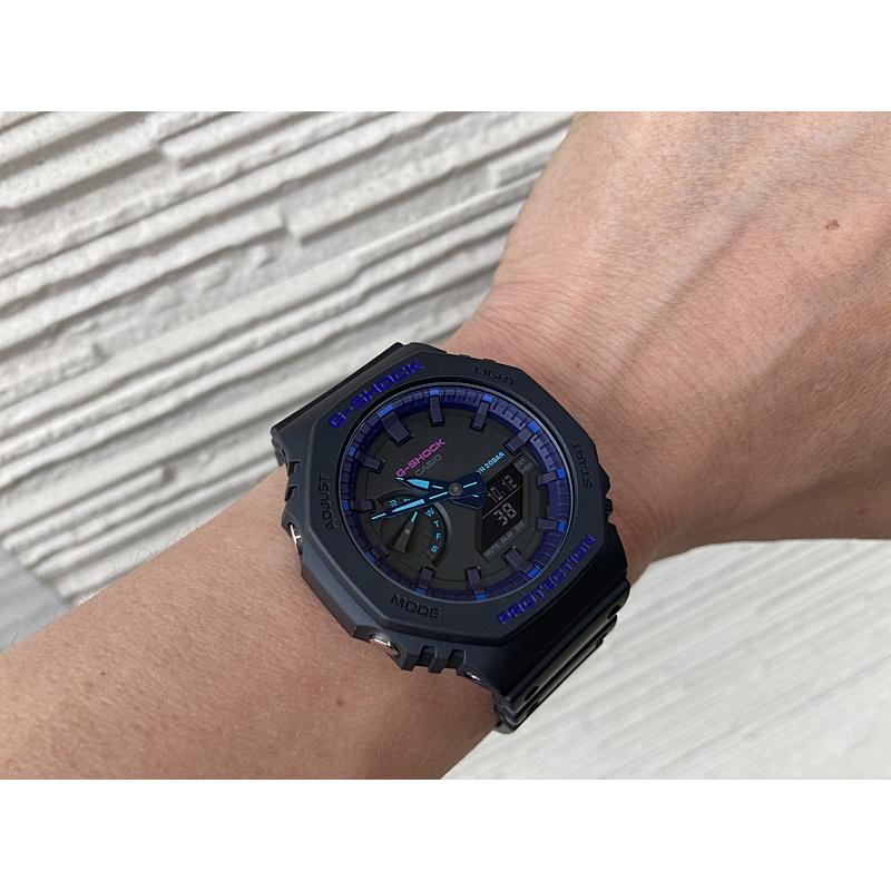 Đồng Hồ Nam Dây Nhựa Casio G-Shock GA-2100VB-1ADR Chính Hãng - Lõi Carbon - GA-2100VB-1A
