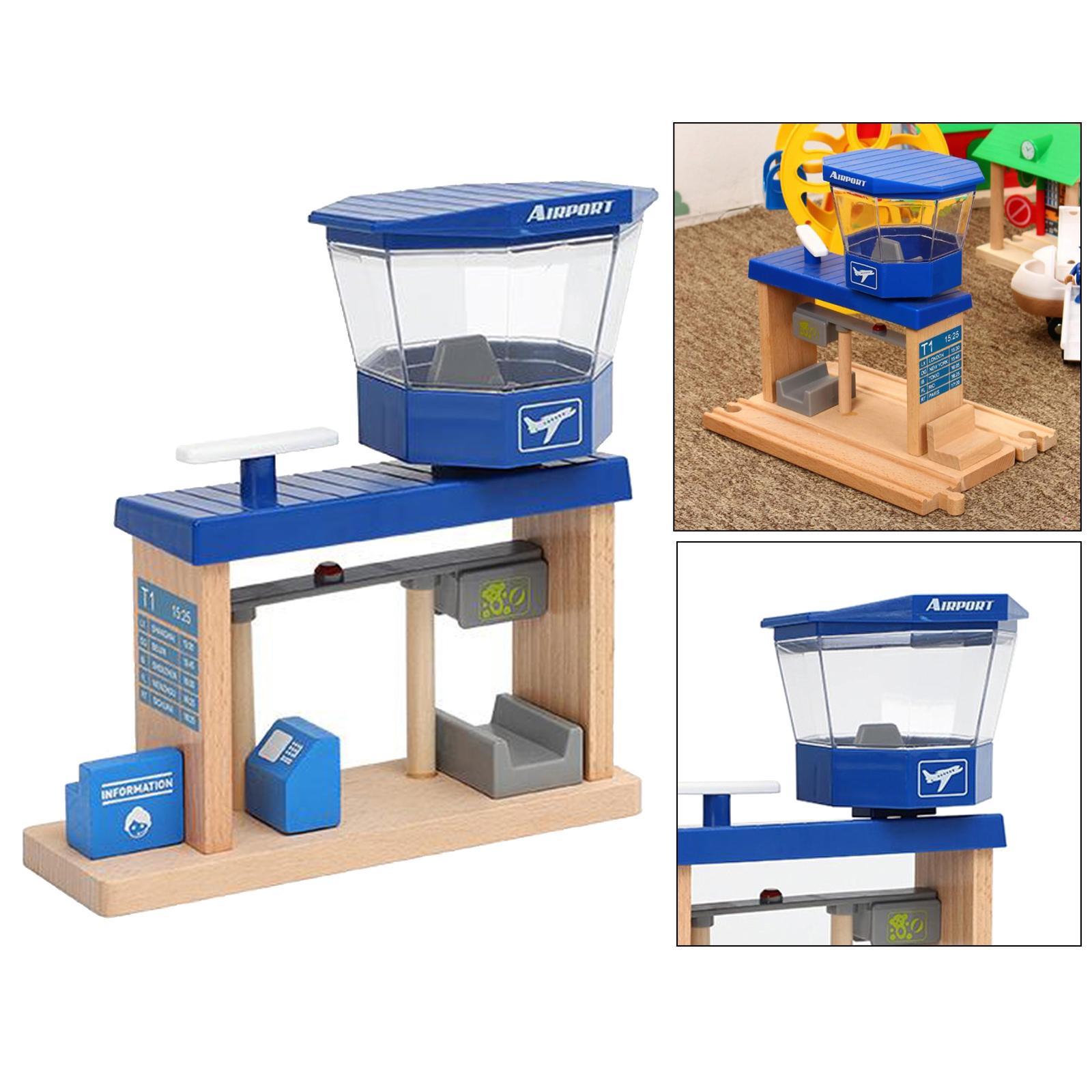 Wooden  Railway Track Accessories Scene    Terminal