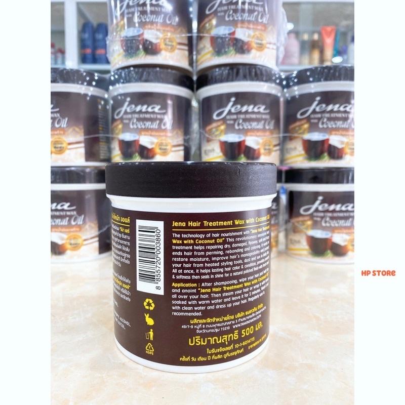 Hũ Kem Ủ Tóc Jena Hair Treatment Wax Nâu Dừa Già, Dùng Hấp Dầu, Dầu Xả, Thái Lan 500g