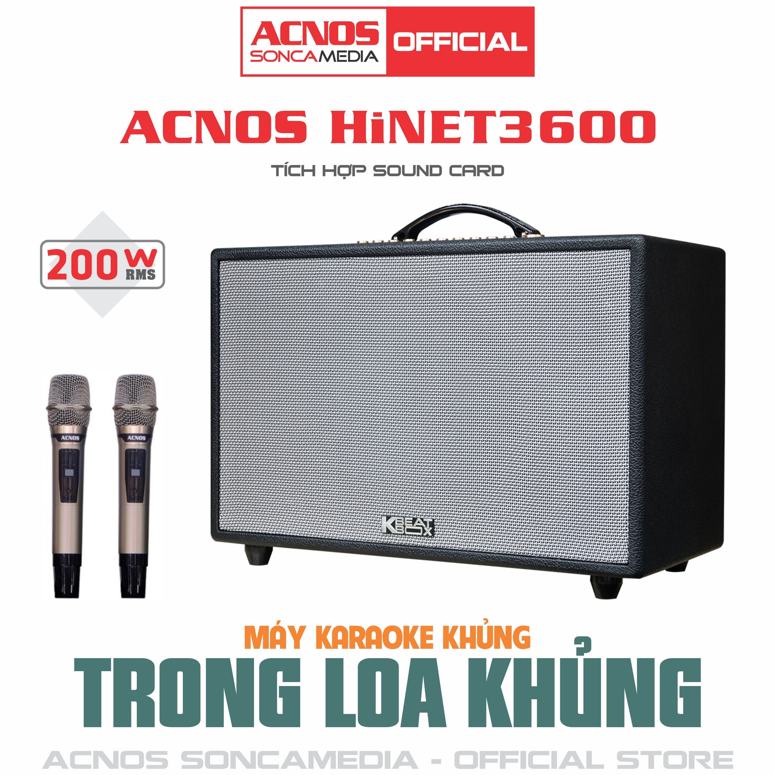 Dàn âm thanh di động xách tay ACNOS HiNet 3600[HÀNG CHÍNH HÃNG]