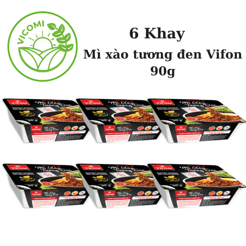 Thùng 18 khay mì xào tương đen Vifon - mì trộn tương đen có gói sốt Vifon 90gr