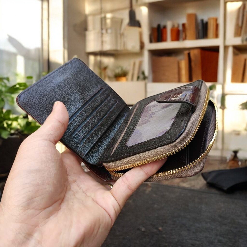 Ví nữ DA BỤNG CÁ SẤU XANH RÊU SIÊU LỚN. Ví nhỏ gọn nhưng đựng siêu nhiều đồ!