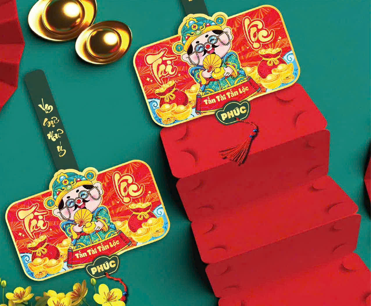 BAO LÌ XÌ QUẠT – LÌ XÌ XẾP TẦNG SÁNG TẠO CHO ĐÁM CƯỚI & NĂM MỚI (MẪU & MÀU NGẪU NHIÊN)