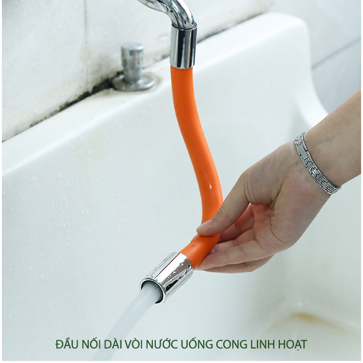 Ống nối dài vòi nước uốn cong linh hoạt 360 độ, đầu kết nối bằng đồng, dài 20-30-50cm tùy chọn