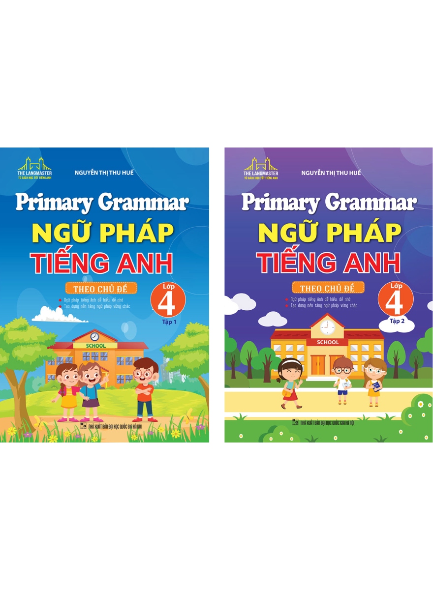 Combo Primary Grammar - Ngữ Pháp Tiếng Anh Theo Chủ Đề Lớp 4 - Tập 1 + 2  _MT
