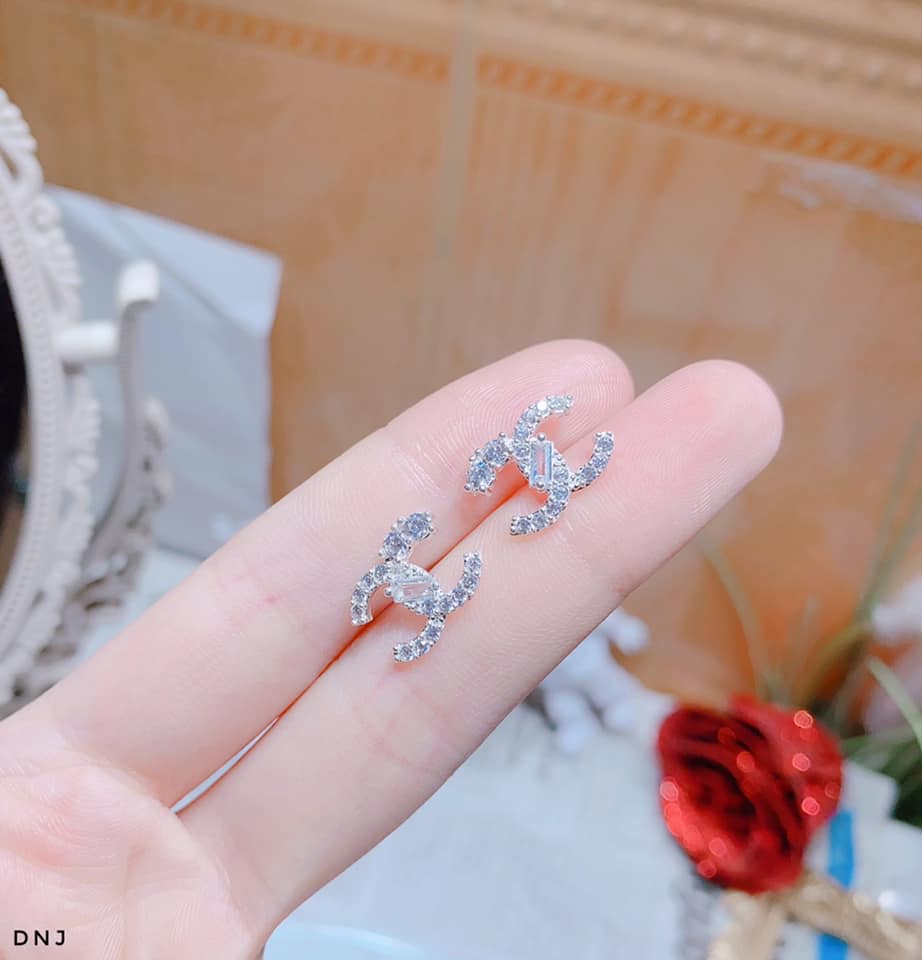 Bông tai bạc thời trang chất liệu bạc s925 MS052