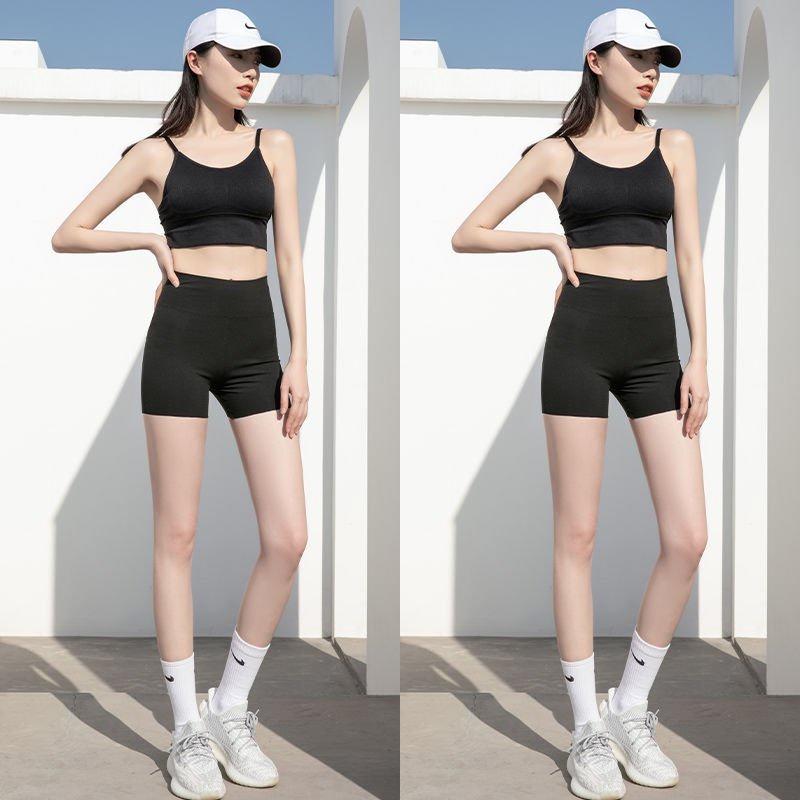 Quần legging nữ đùi ngắn Nana's House Short cộc dáng ôm body màu đen trơn basic