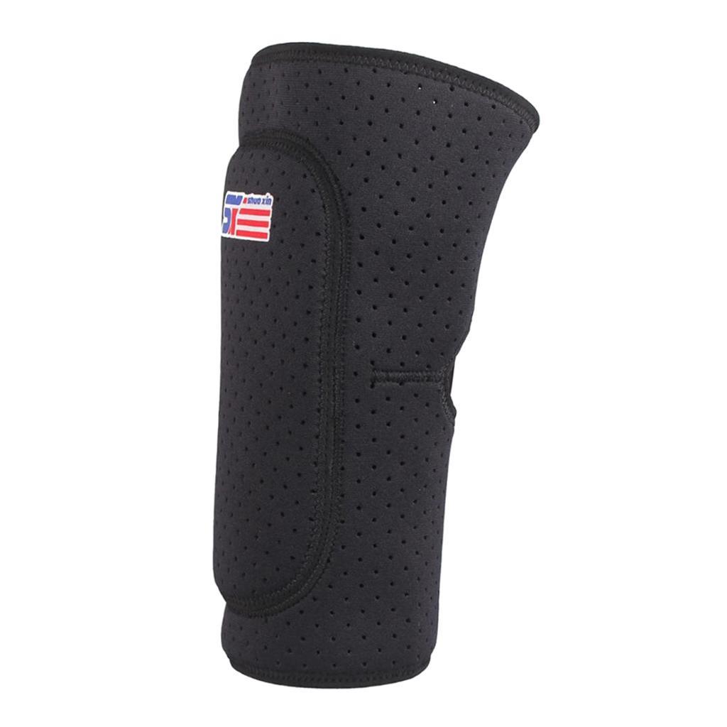 Black Knee Brace Compression Sleeve Patella Protector Pad Support Wrap