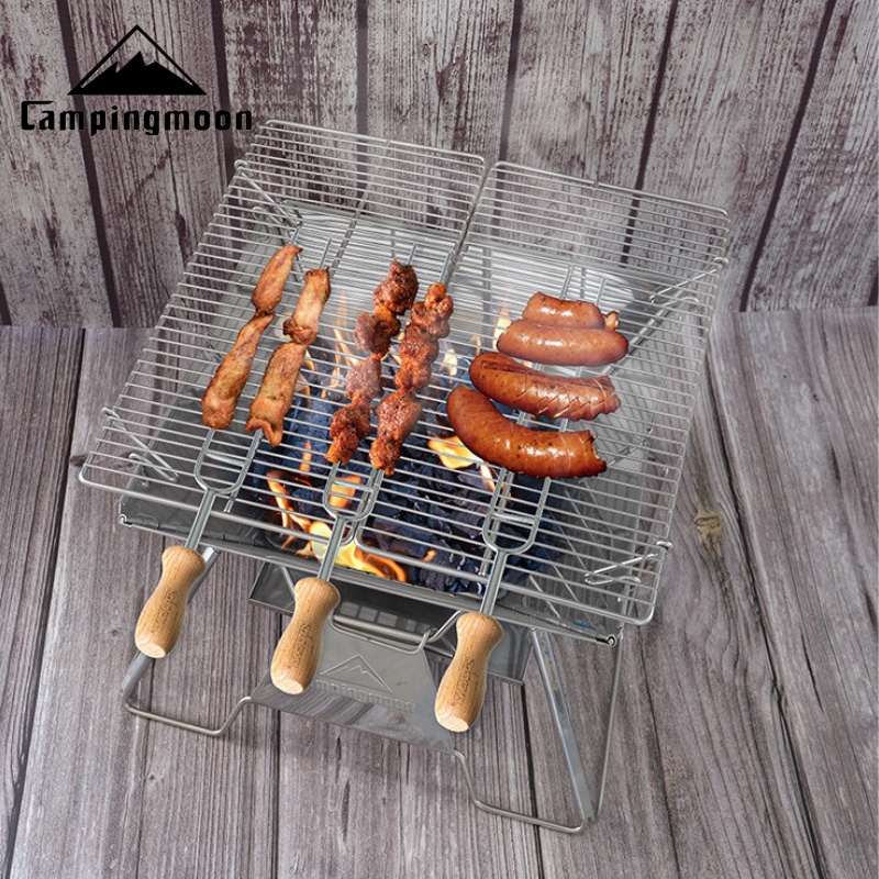 Bộ 8 xiên nướng đôi BBQ Campingmoon MK-8