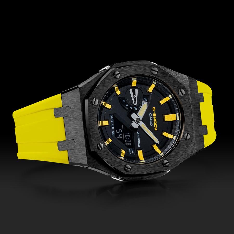 Đồng Hồ Nam Dây Nhựa Casio G-Shock GA-2110SU-9A AP Custom Black x  Yellow Royal Oak (Special)