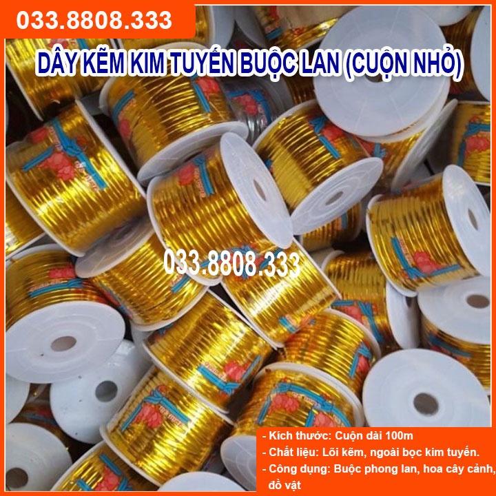 CUỘN DÂY KẼM KIM TUYẾN BUỘC LAN, GHÉP CÂY 100M - DÂY BỀN ĐẸP
