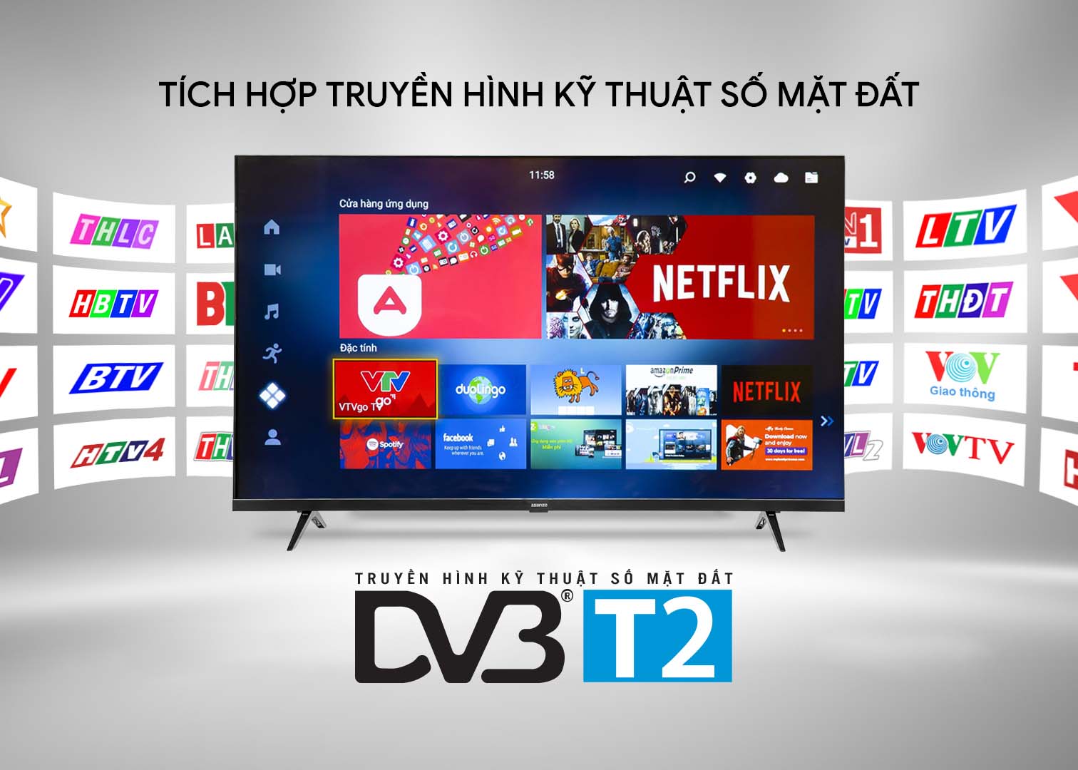 Smart Tivi 4K Asanzo Ultra iSLIM 50U72 50 inch - Hàng chính hãng