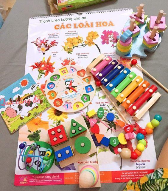 Combo 7 bộ đồ chơi gỗ thông minh