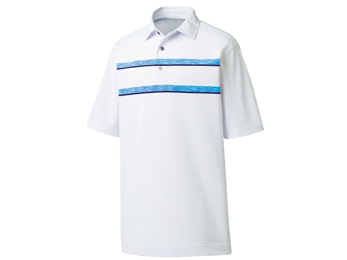 Áo Golf Nam FJ Space Dye Chest Stripes, Stretch Pique Self Collar