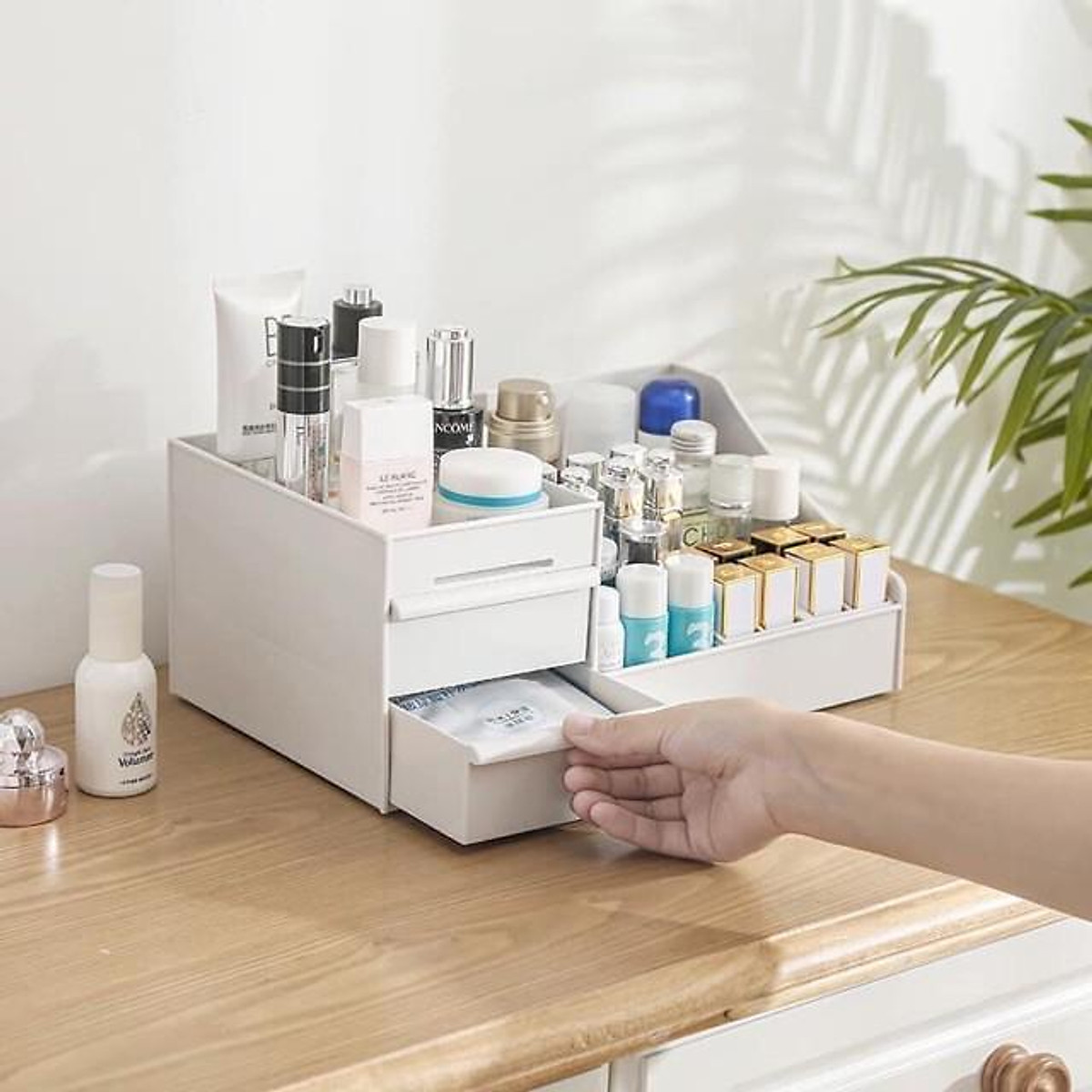Kệ Đựng Mỹ Phẩm 2 Ngăn Kéo 3 Khay Đựng Tiện Lợi