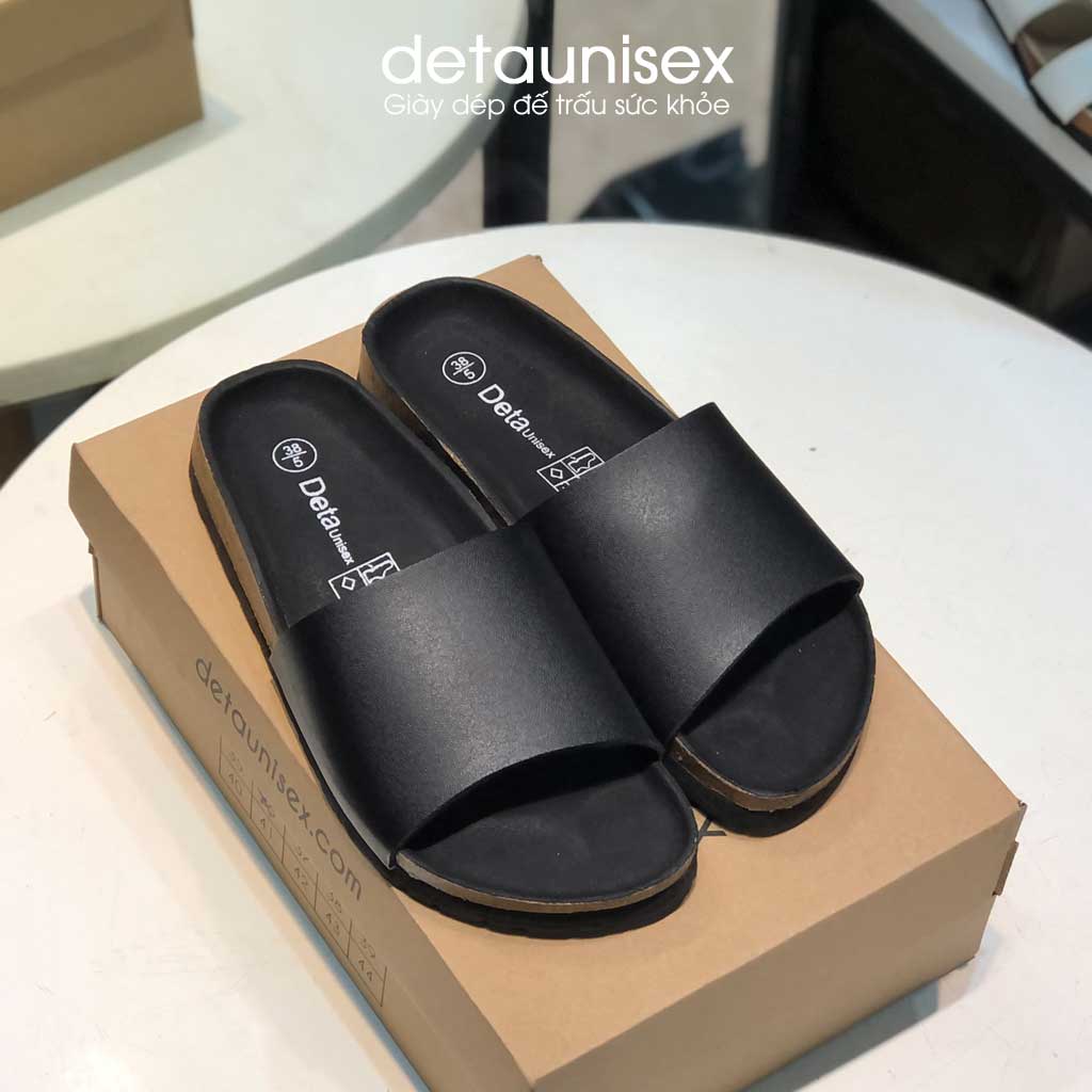 Dép quai ngang đế trấu đi mưa chống nước Detaunisex - DETA12F