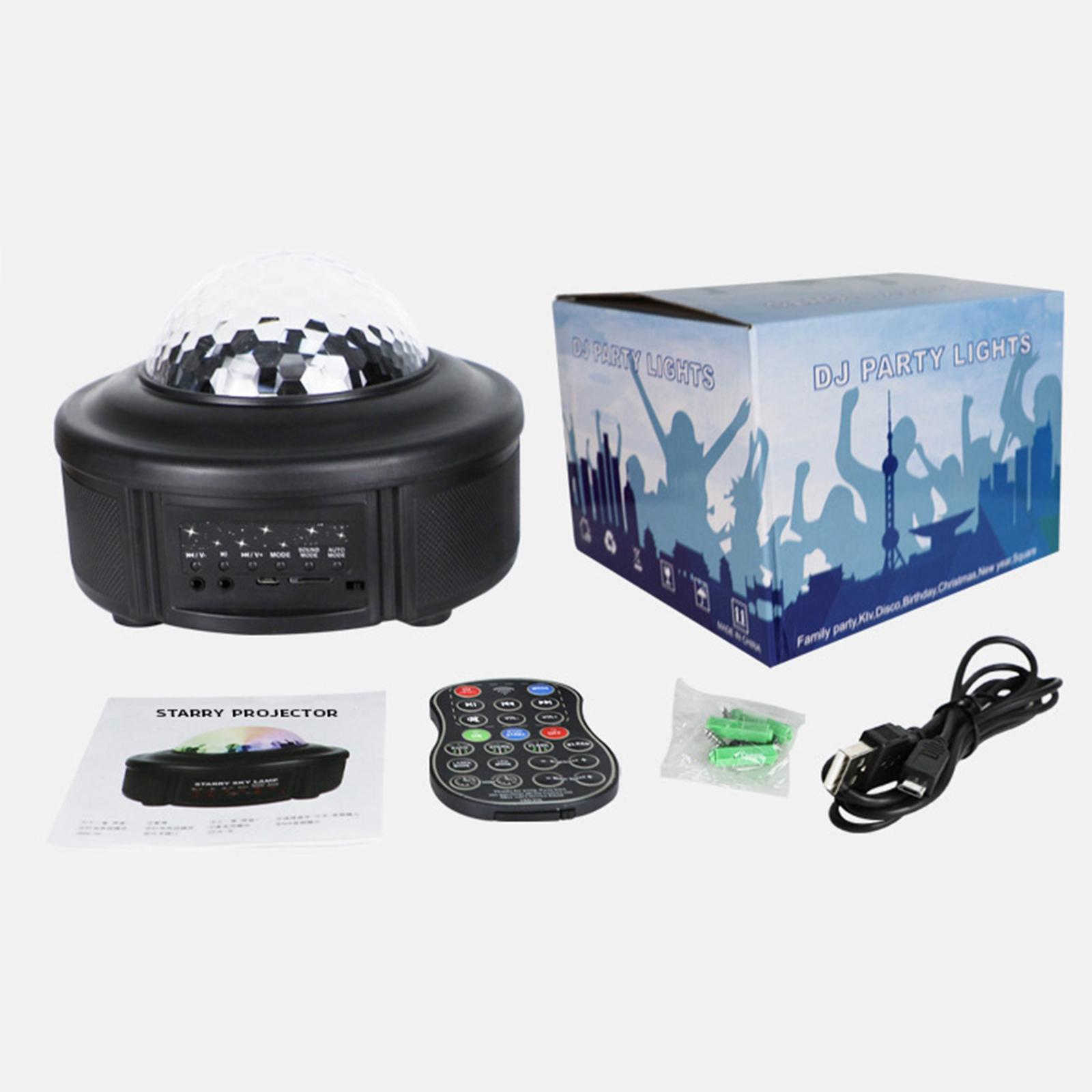 Galaxy Projector LED Music Starry Night Light Star Sky Projection Lamp Black