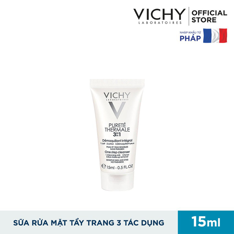 Bộ Đôi Kem Chống Nắng Không Gây Nhờn Rít Vichy Ideal Soleil Dry Touch (50ml) + Sữa Rửa Mặt Tẩy Trang Purete Thermale 3in1 (5ml) - 100940176