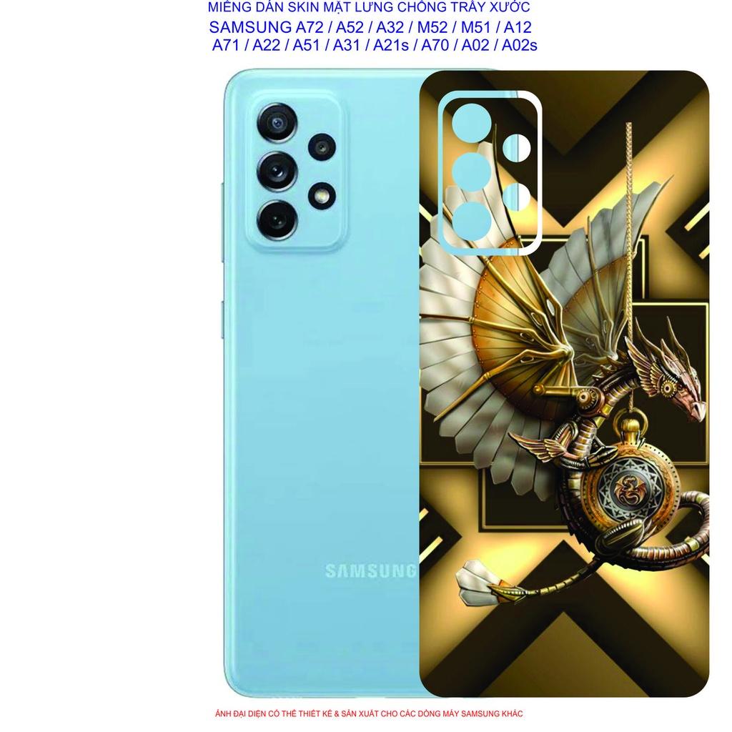 Miếng Dán Skin mặt lưng Dành Cho Điện Thoại Samsung A72 / A52 / A52s 5g / A32 / M52 / M51 / A12 / A22 / A71 / A51 / A31 / A21s / A02 / A02s