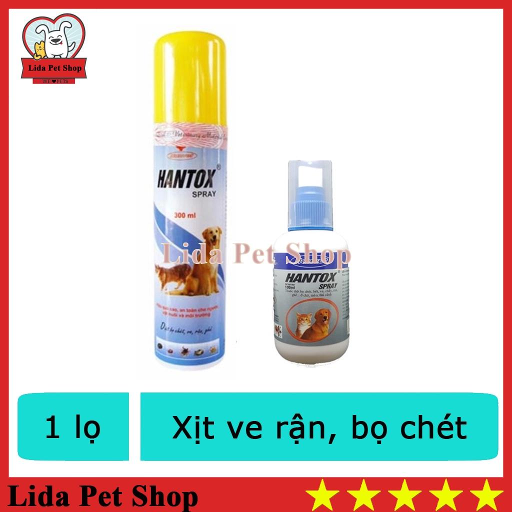 Xịt Hantox Spray diệt bọ chét ve chấy rận ghẻ chó mèo