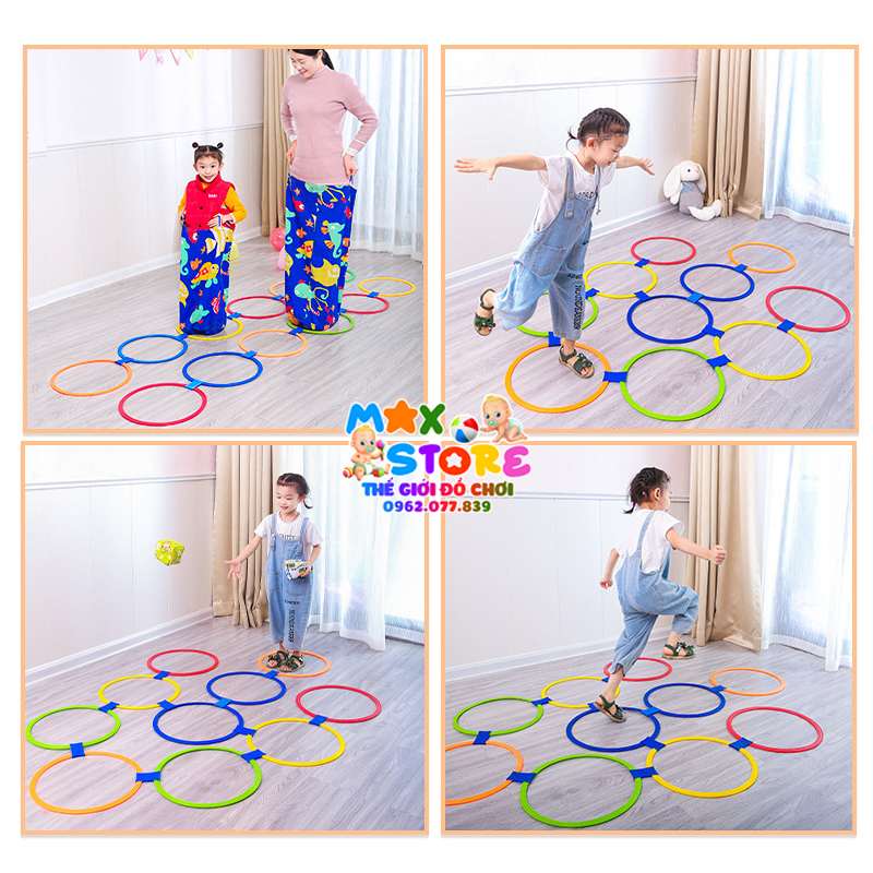 Bộ Đồ Chơi 10 Vòng Nhảy Tròn 38cm Vui Nhộn Cho Bé