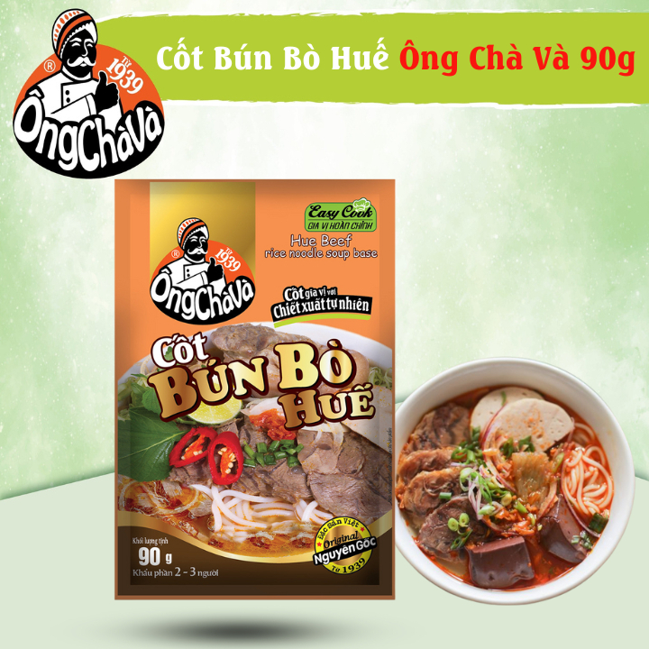 Combo 5 Gói Cốt Bún Bò Huế Ông Chà Và 90gr (Hue Beef Rice Noodle Soup Base)