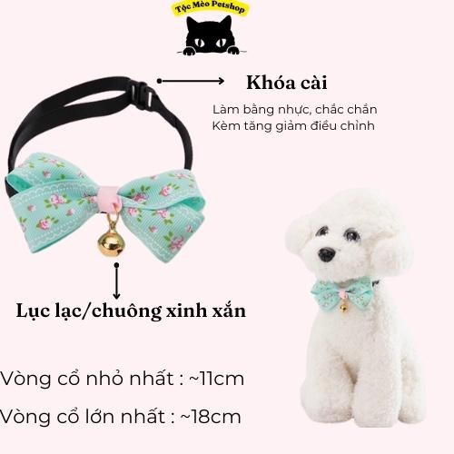 Phụ kiện vòng cổ kèm chuông nhiều mẫu xinh xắn cho thú cưng