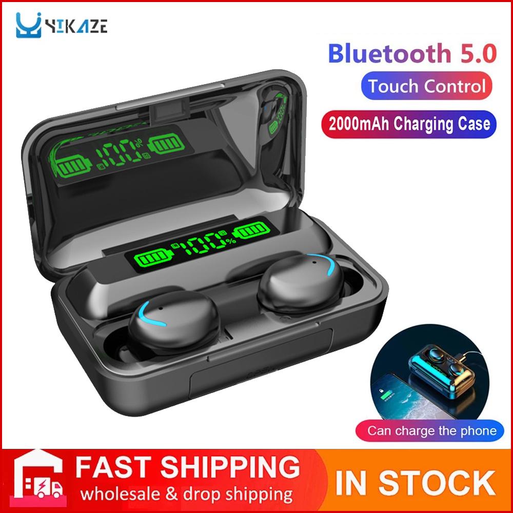 Tai Nghe Không Dây Bluetooth Có Micro Loại Bỏ Tiếng Ồn Tai Nghe Nhét Tai 9D HIFI Stereo Thể Thao Tai Nghe Game Thủ Mini Tai Nghe Nhét Tai