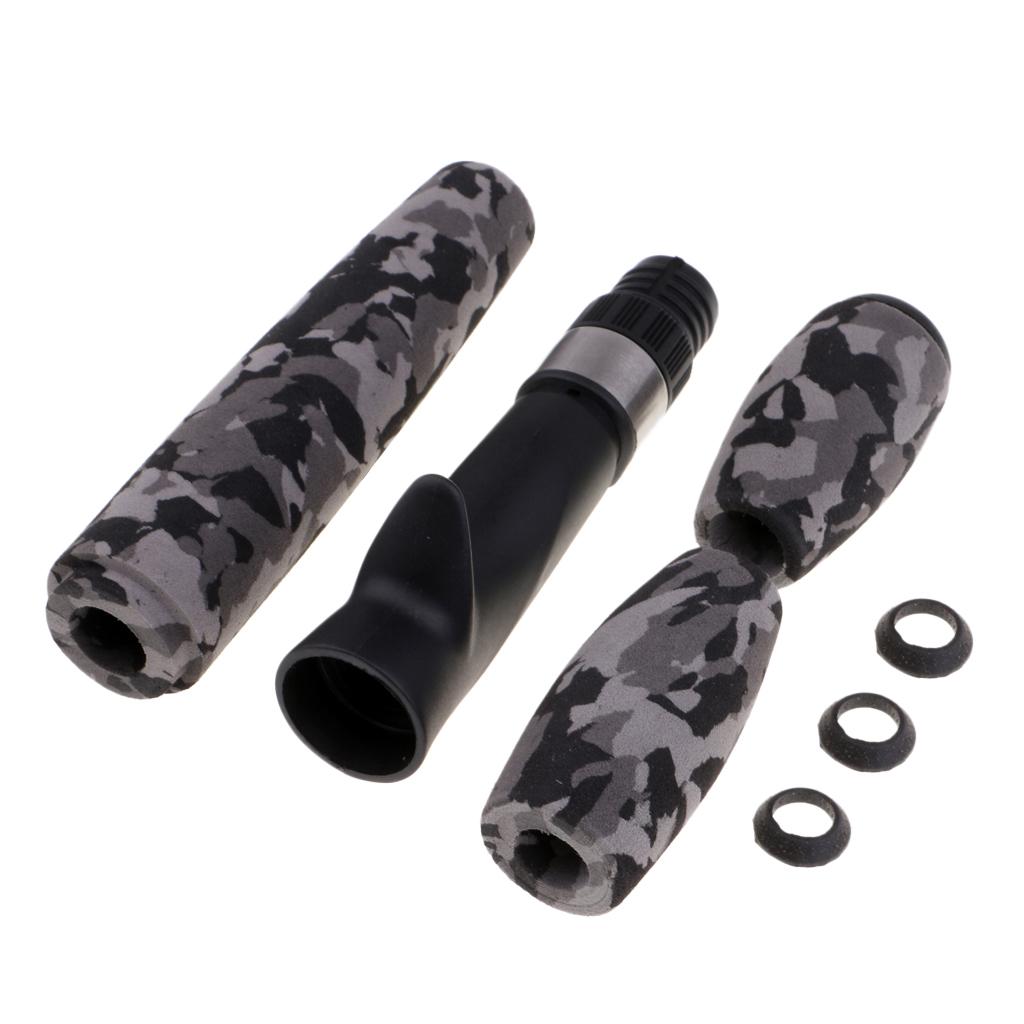 Spinning Fishing Rod EVA Handle Split Grip Kit & Reel Seat
