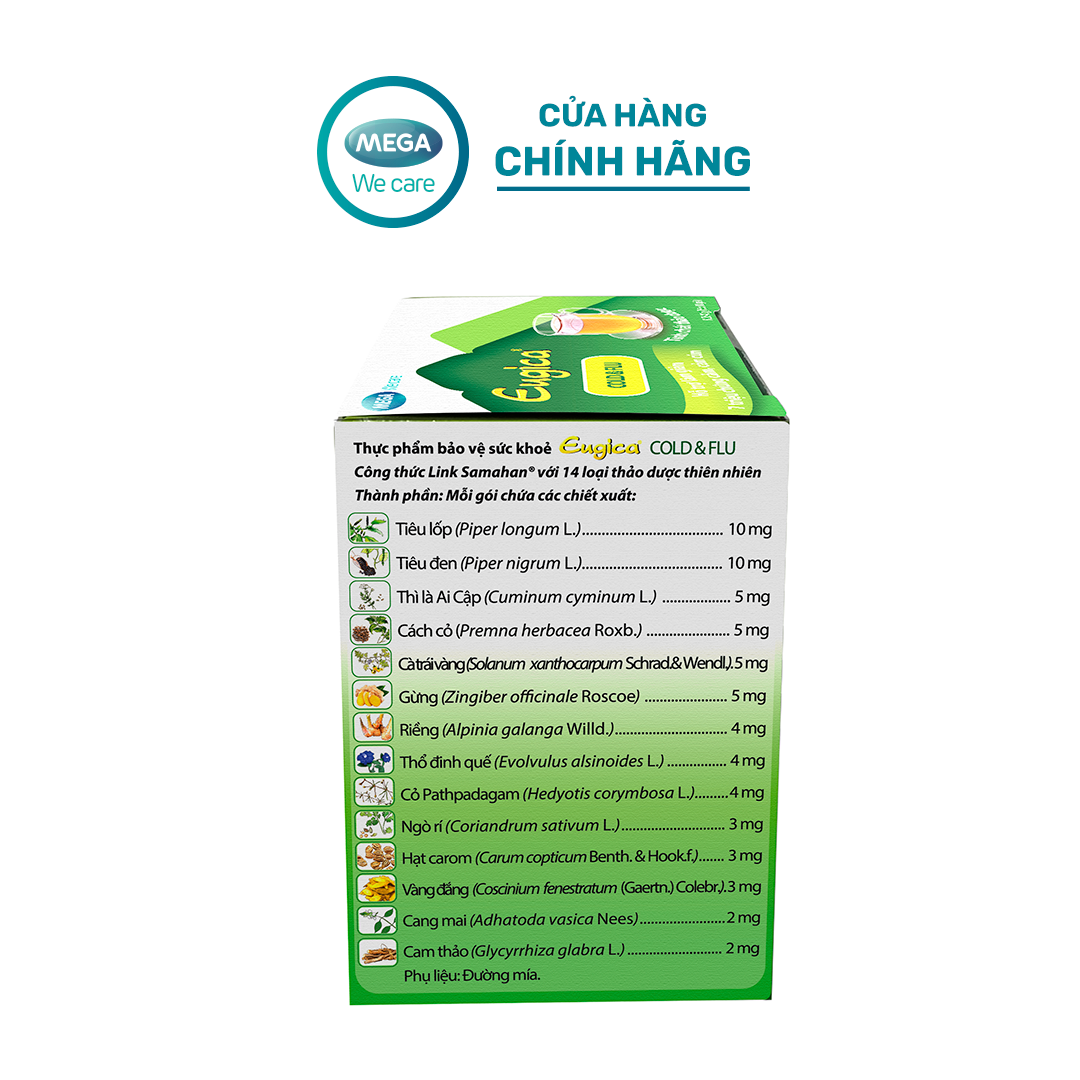 Tinh chất thảo dược hỗ trợ giảm 7 triệu chứng cảm cúm EUGICA COLD & FLU