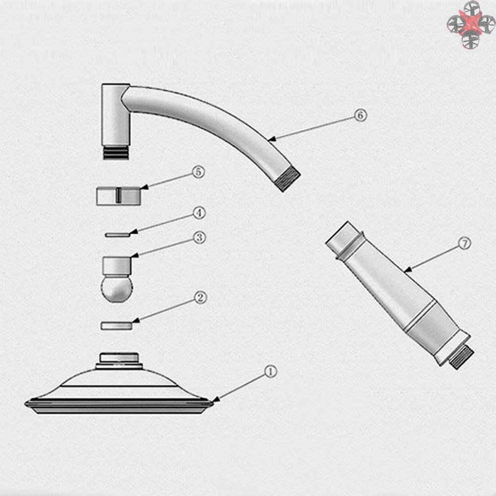 CTOY High Pressure Shower Head 6 Inch Rain Handheld Showerhead G1/2 360°Rotatable Adjustable Bathroom Rain Shower Head Spray Showerhead Bath Handheld Shower Head Replacement