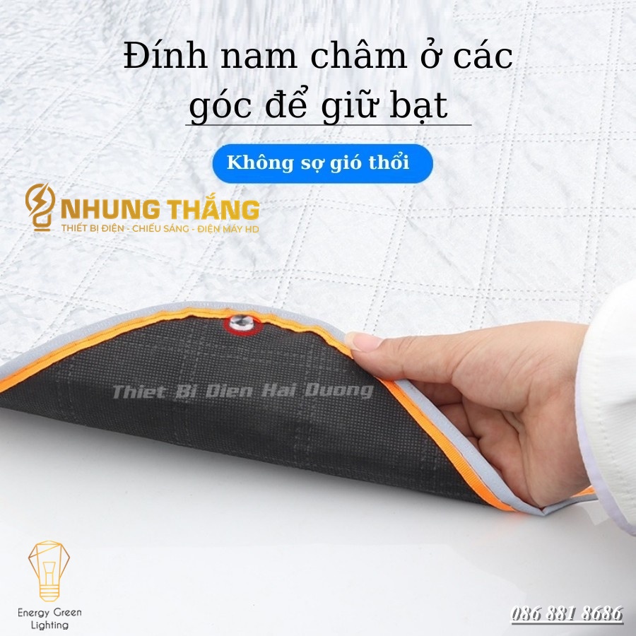 Bạt Phủ Che Nắng R-3943 - Chống Nóng,Cách Nhiệt Kính Lái , Phủ Gương Ô Tô Xe Hơi - 4 Lớp Tráng Bạc Cao Cấp - CÓ VIDEO