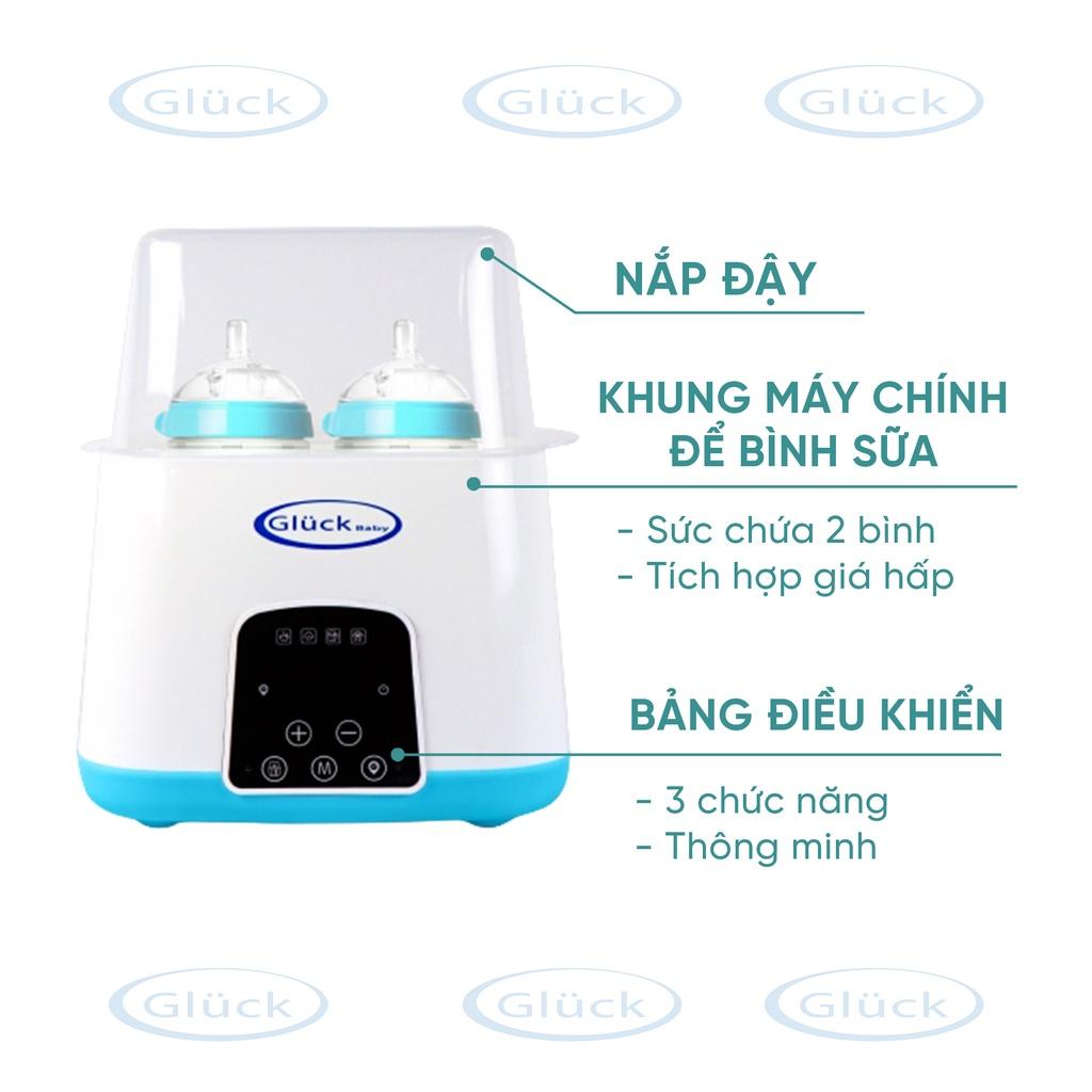 Máy tiệt trùng bình sữa, hâm sữa, thức ăn cho bé - 3 trong 1 - Gluck Baby GX06 - Hàng Chính Hãng