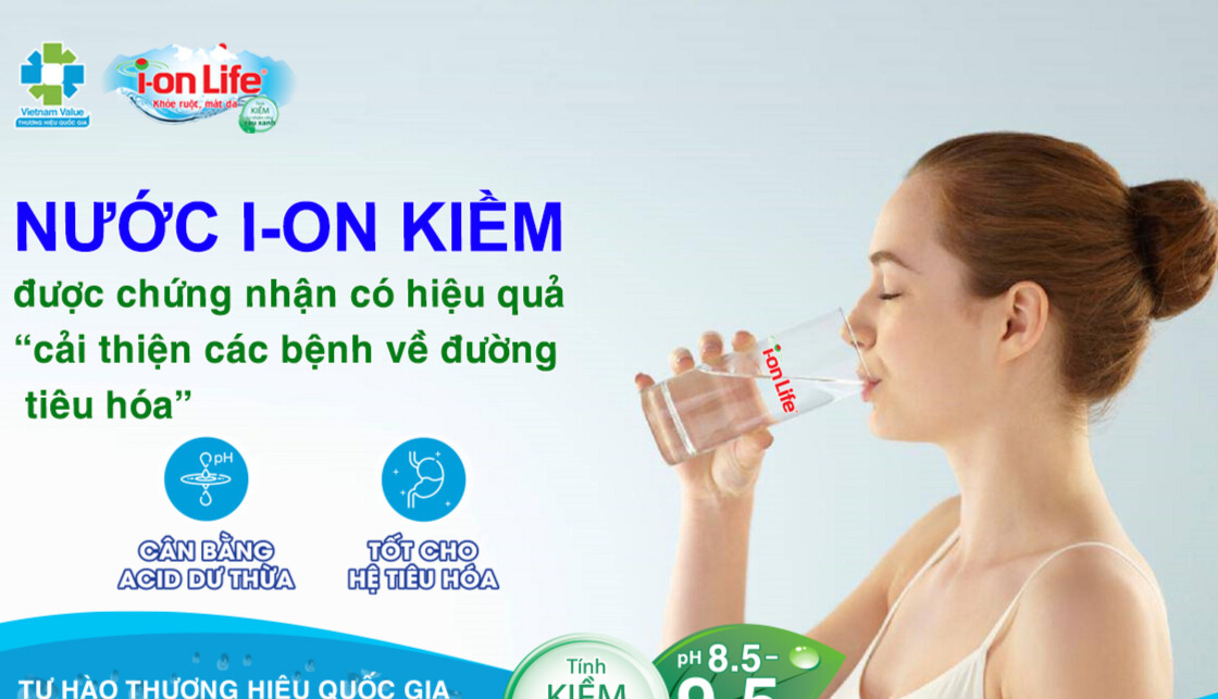 Nước uống ion kiềm thương hiệu ionLife 330ml thùng 24 chai công nghệ Nhật bản khỏe ruột mát da