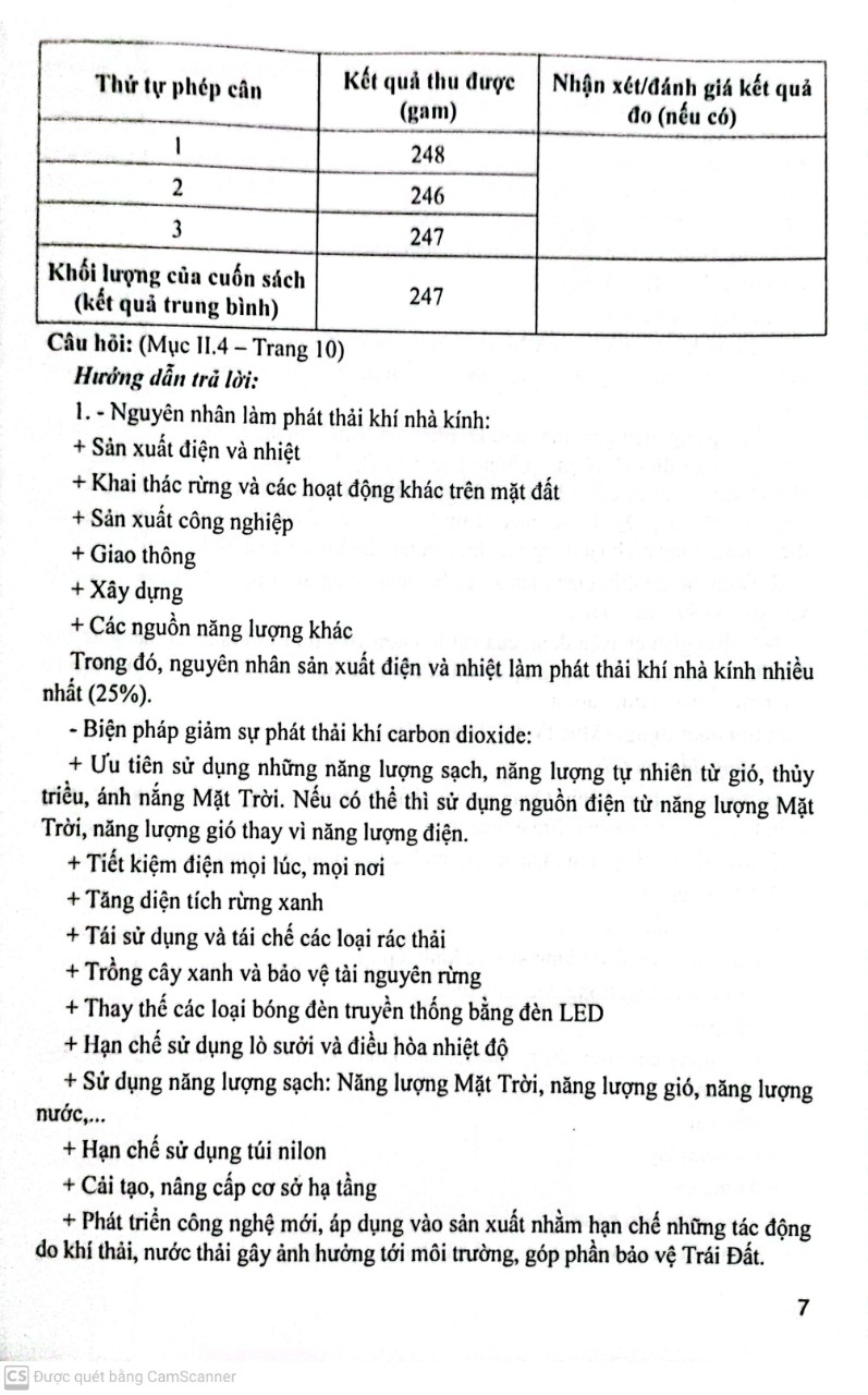 Hướng Dẫn Trả Lời Câu Hỏi Khoa Học Tự Nhiên Lớp 7