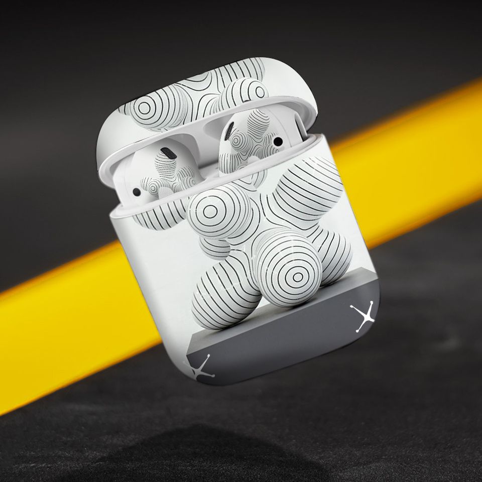 Miếng dán skin chống bẩn cho tai nghe AirPods in hình Họa tiết - HTx044 (bản không dây 1 và 2)