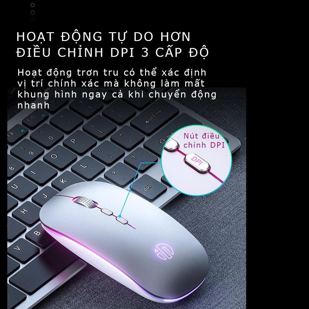 Chuột Không Dây Wireless Bluetooth Pin Sạc Inphic M1L, Chống Ồn, Siêu Nhạy Phù Hợp Sử Dụng Cho Văn Phòng, Chơi Game- Hàng chính hãng