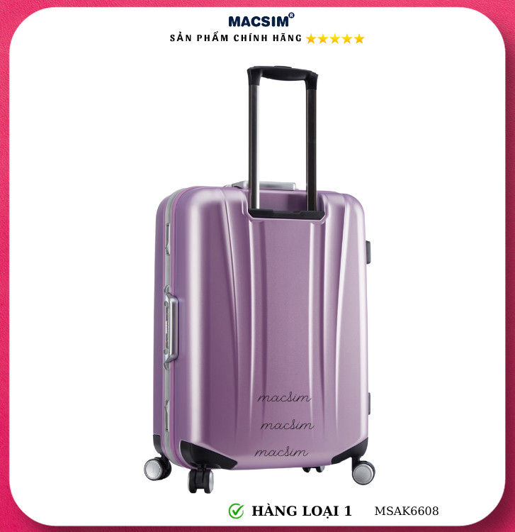 Vali cao cấp Macsim Aksen hàng loại 1 MSAK6608 cỡ 20inch ( màu tím)