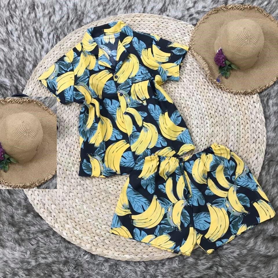 Bộ pijama đùi dễ thương , 38 đến 58kg, ảnh thật