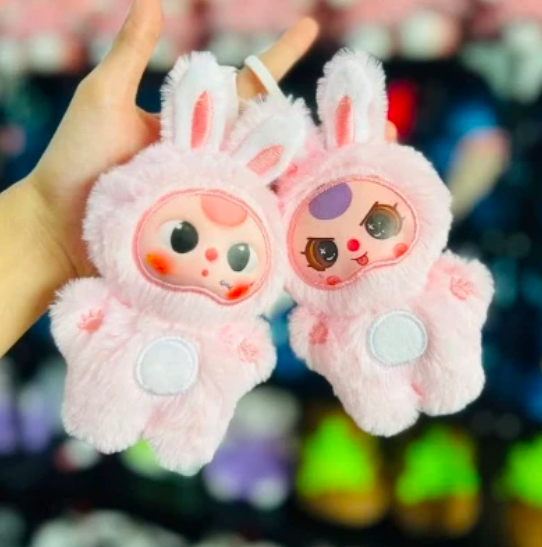 Móc khóa Baby Three đáng yêu - 15cm - Quà tặng móc khóa gấu bông bé ba tai thỏ cute
