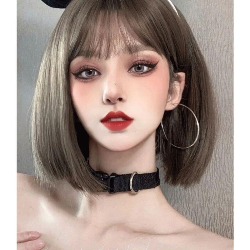 Wig teen/lolita/cosplay D3050 - nguyên đầu cúp ngắn