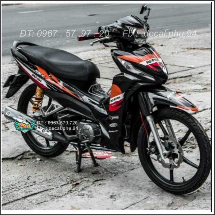 Tem Wawe RSX Repsol cam đen , xe đen (z)